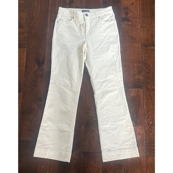 Kut From The Kloth Kelsey Fab Ab Ankle Flare Corduroy Pant Ivory Size 4 - Picture 5 of 13